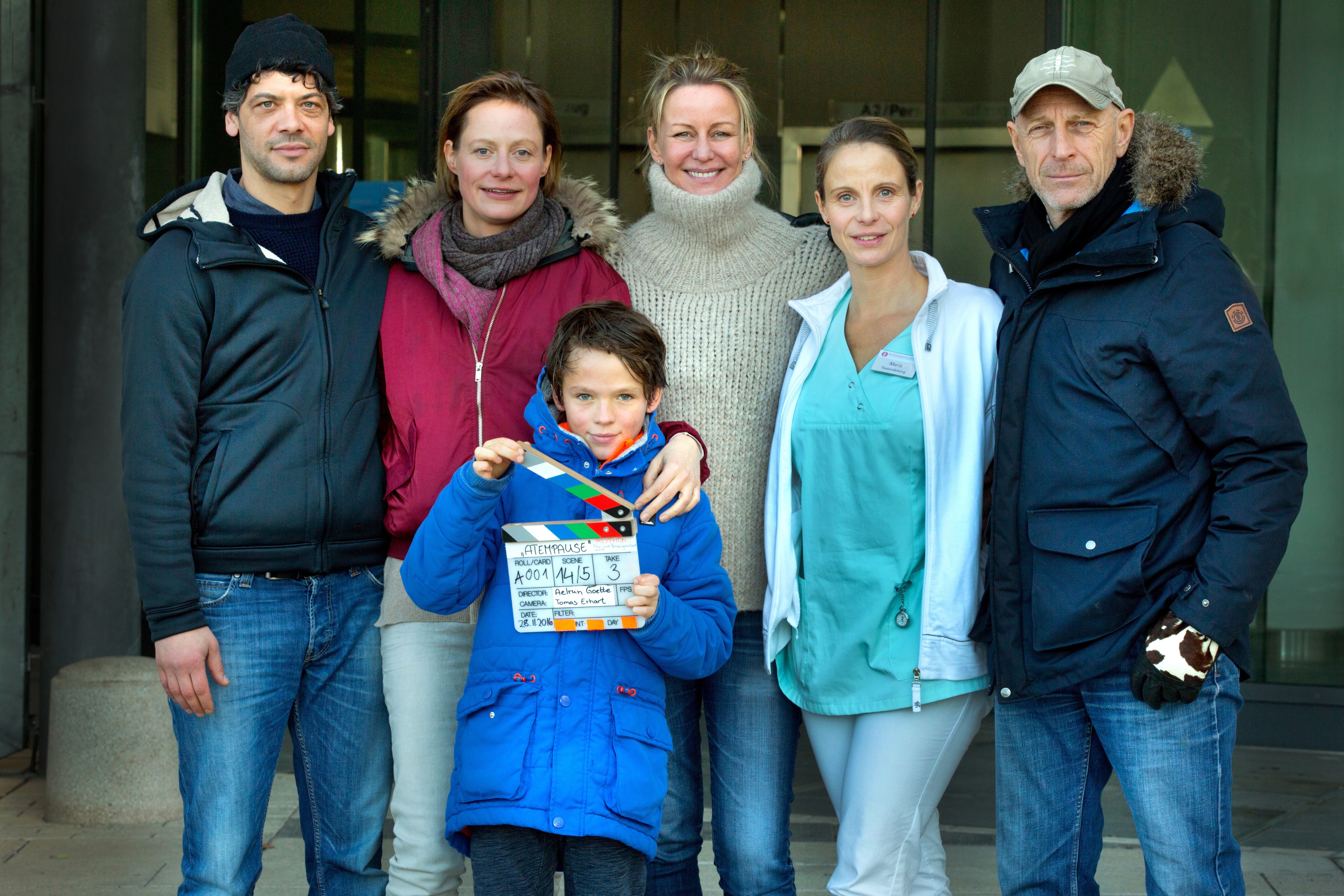 Atempause Drehstart, Carlo Ljubek, Katharina Marie Schubert, Mikke Rasch, Regie Aelrun Goette, Julia Jäger, Kamera Tomas Erhart, 2016